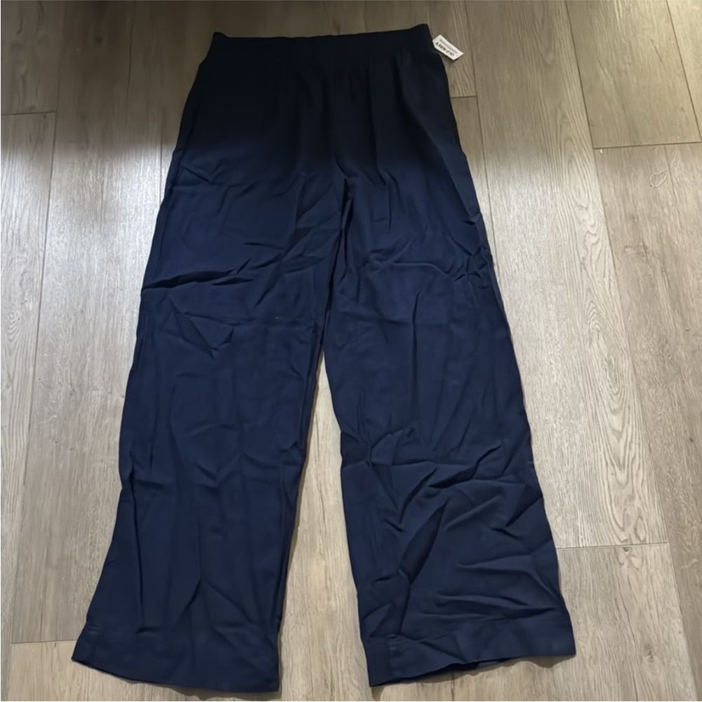 NEW! Indigo High-Waisted Linen-Blend Wide-Leg Pants - Multiple Sizes 🩷 - Picture 9 of 11